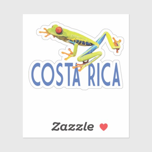 Costa Rica met rode ogen boomkikker Sticker (Vel)