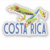 Costa Rica met rode ogen boomkikker Sticker (Voorkant)