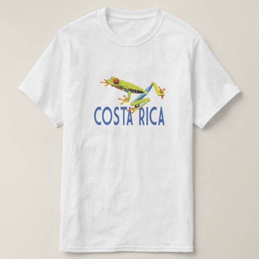 Costa Rica met rode ogen boomkikker T-shirt (Design voorkant)
