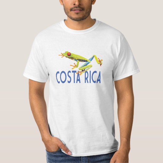Costa Rica met rode ogen boomkikker T-shirt (Voorkant)