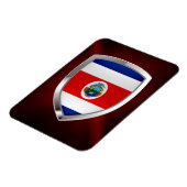 Costa Rica Mettalic Emblem Magneet (Linkerzijde)