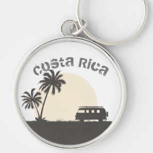 Costa Rica Midnight Surf Hippie Van Bus Sleutelhanger