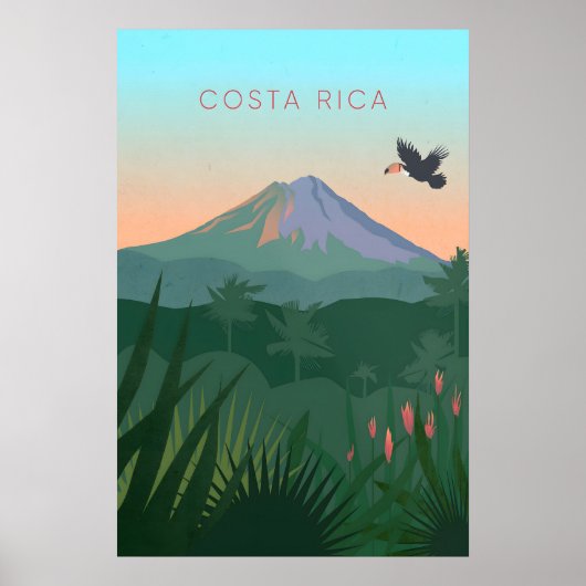 Costa Rica Minimaal Reisposter Poster (Voorkant)