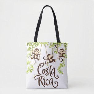 Costa Rica Monkey Tote Bag
