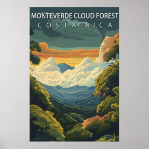 Costa Rica Monteverde Nevelwoud Reis Poster