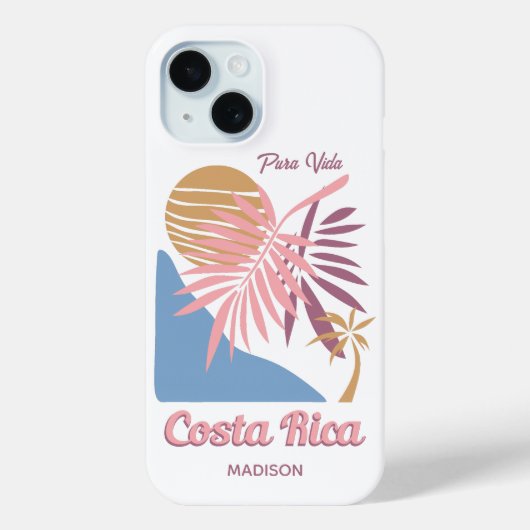 Costa Rica Motto Pura Vida Case-Mate iPhone Case (Achterkant)