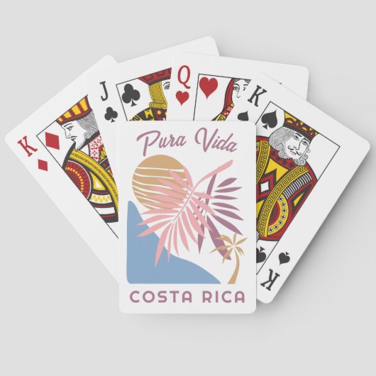 Costa Rica Motto Pura Vida Pokerkaarten (Achterkant)