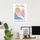 Costa Rica Motto Pura Vida Poster (Thuiskantoor)