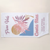 Costa Rica Motto Pura Vida Strandlaken (Voorkant)