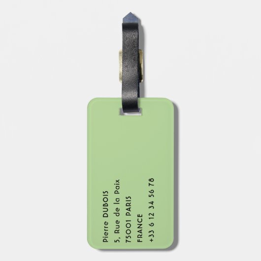 Costa Rica, Muelle - Lazy Iguana die in een boom r Bagagelabel (Achterkant verticaal)