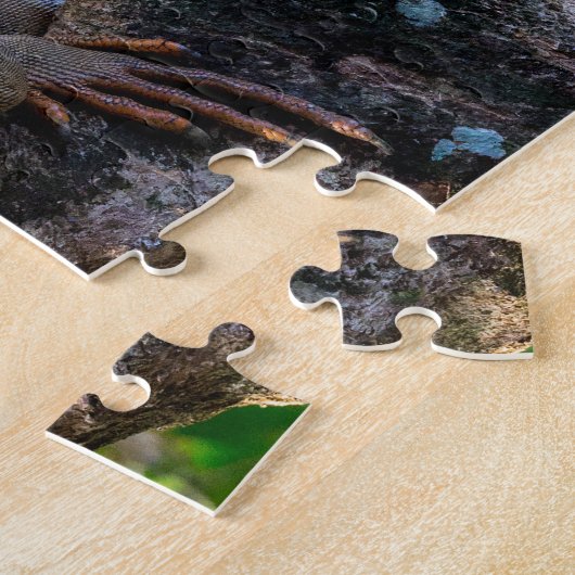 Costa Rica, Muelle - Lazy Iguana die in een boom r Legpuzzel (Zijkant)