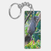 Costa Rica, Muelle - Lazy Iguana die in een boom r Sleutelhanger (Voorkant Links)