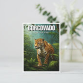 Costa Rica National Park Travel Jaguar Briefkaart (Staand voorkant)