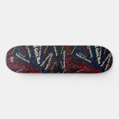 Costa Rica Nationale Trots Wordcloud Skateboard (Horizontaal)