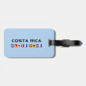 Costa Rica Nautical Maritime Sailing Flags Bagagelabel (Achterkant horizontaal)