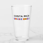 Costa Rica Nautical Maritime Sailing Flags Glas (Voorkant)