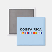 Costa Rica Nautical Maritime Sailing Flags Magneet (Voorkant / Achterkant)