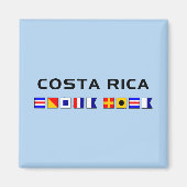 Costa Rica Nautical Maritime Sailing Flags Magneet (Voorkant)