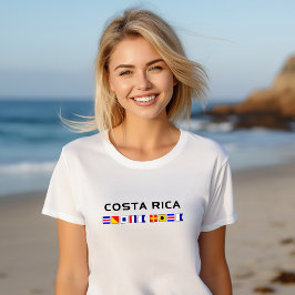 Costa Rica Nautical Maritime Sailing Flags T-Shirt