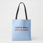 Costa Rica Nautical Maritime Sailing Flags Tote Bag (Voorkant)