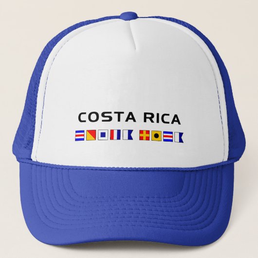 Costa Rica Nautical Maritime Sailing Flags Trucker Pet (Voorkant)