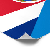 costa rica nicaragua halve vlag poster (Hoek)