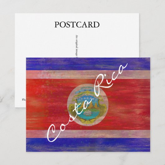 Costa Rica — noodvlag Briefkaart (Voorkant / Achterkant)
