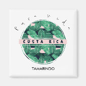Costa Rica Oerwoud Leaf Pura Vida Souvenir Magneet (Voorkant)