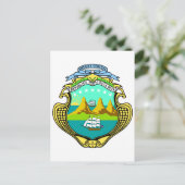 Costa Rica Officieel wapenschild, heraldry-symbool Briefkaart (Staand voorkant)