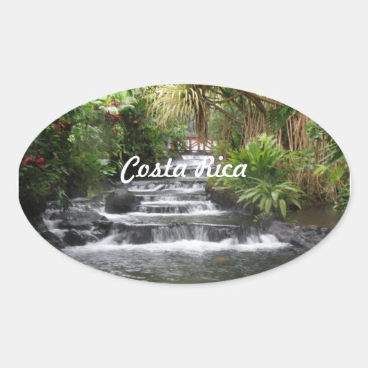 Costa Rica Ovale Sticker (Voorkant)
