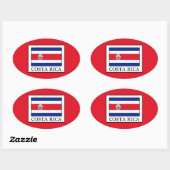Costa Rica Ovale Sticker (Vel)