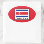 Costa Rica Ovale Sticker (Tas)
