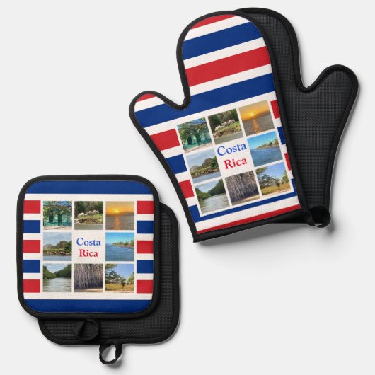 Costa Rica Ovenwant & Pannenlap Set (Voorkant / Achterkant)