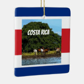 Costa Rica - Paarden bij het water Keramisch Ornament (Rechts)