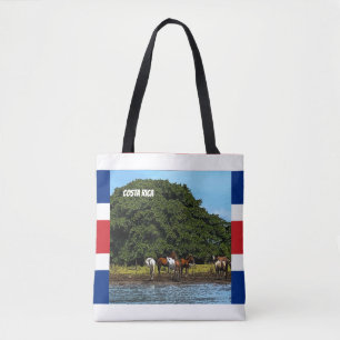 Costa Rica - Paarden bij het water Tote Bag