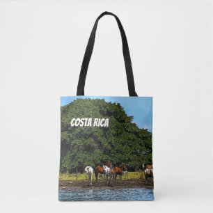 Costa Rica - Paarden bij het water Tote Bag