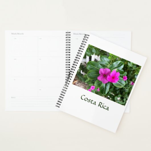 Costa Rica Paarse bloemplanner Planner (Display)