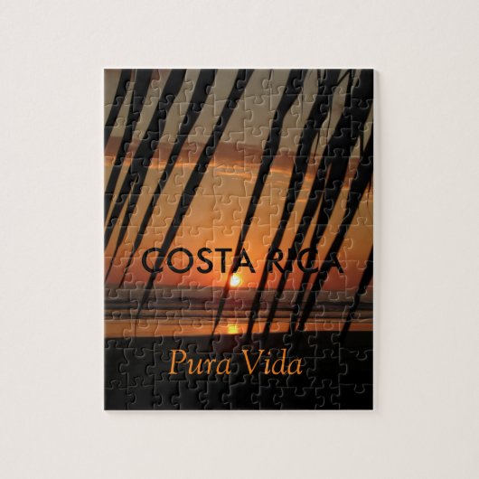Costa Rica Palm Fronds Sunset Puzzle Legpuzzel (Verticaal)