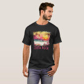 Costa Rica Palm Tree Beach Vakantie Zomer en Sur T-shirt (Voorkant volledig)