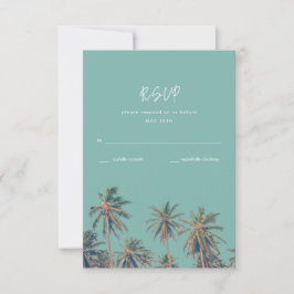 Costa Rica Palms Beach Wedding  RSVP Kaartje
