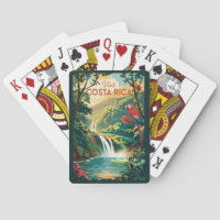 Costa Rica papegaai illustratie reis kunst vintage