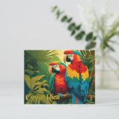 Costa Rica Papegaaien Briefkaart (Staand voorkant)