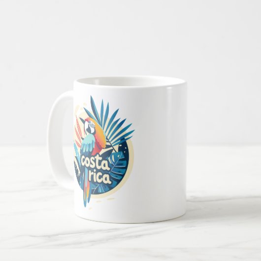 Costa Rica Parrot Coffee Mok (Voorkant links)
