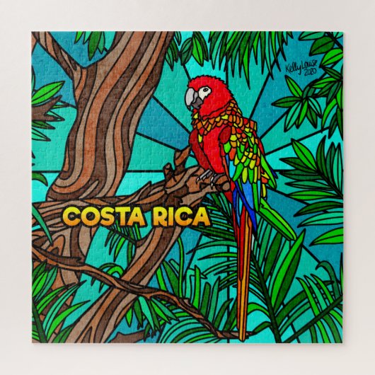 Costa Rica Parrot Jigzaag Puzzle Legpuzzel (Verticaal)