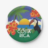 Costa Rica-partij Papieren Bordje (Voorkant)