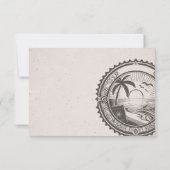 Costa Rica Paspoort bruiloft RSVP Kaartje (Achterkant)