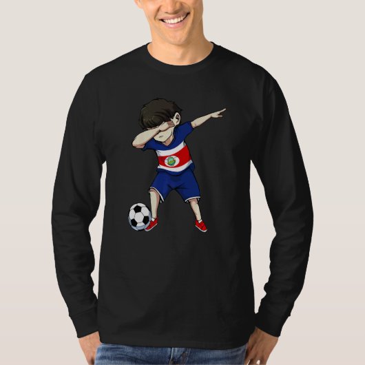 Costa Rica Patriotic Football Proud Nostalgic Root T-shirt (Voorkant)