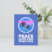 Costa Rica Peace Love en Pura Vida Briefkaart (Staand voorkant)
