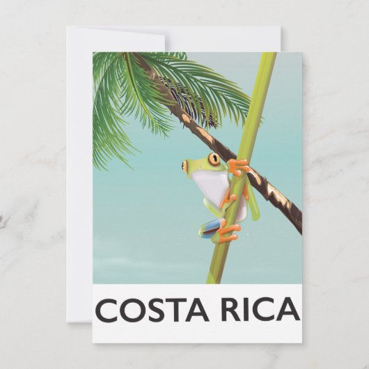 Costa Rica - poster voor kikkervispatie Kaart (Achterkant)