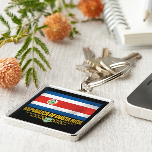 "Costa Rica Pride" Gift Ideeën Sleutelhanger (Zijkant)